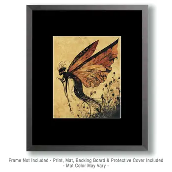 Fairy Guest - Fairies Wall Art Prints – 8″x10″ Artwork for 11″x14″ Frame