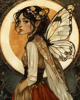 The Sulking Fairy - Southwestern Fairies Wall Art Prints – 8″x10″ Artwork for 11″x14″ Frame