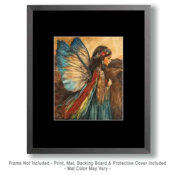 Prarie Fairy - Southwestern Fairies Wall Art Prints – 8″x10″ Artwork for 11″x14″ Frame
