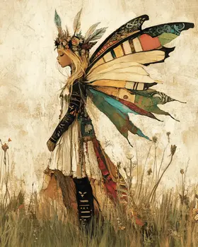 Southwest BOHO Fairy - Southwestern Fairies Wall Art Prints – 8″x10″ Artwork for 11″x14″ Frame