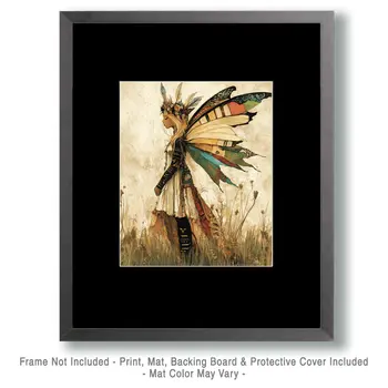 Southwest BOHO Fairy - Southwestern Fairies Wall Art Prints – 8″x10″ Artwork for 11″x14″ Frame