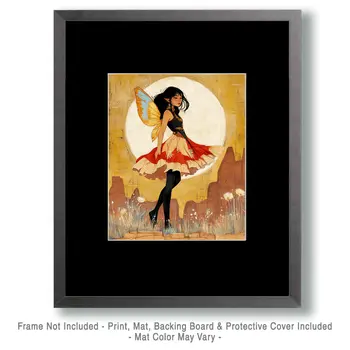 Southwest Mesa Fairy - Southwestern Fairies Wall Art Prints – 8″x10″ Artwork for 11″x14″ Frame