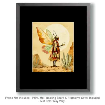 Young High Desert Fairy - Southwest Fairies Wall Art Prints – 8″x10″ Artwork for 11″x14″ Frame