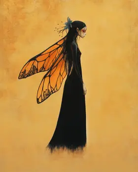 Mourning Fairy - Southwest Fairies Wall Art Prints – 8″x10″ Artwork for 11″x14″ Frame