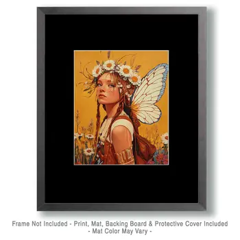 Daisy Fairy - Southwest Fairies Wall Art Prints – 8″x10″ Artwork for 11″x14″ Frame