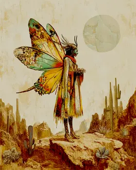 High Desert Fairy - Southwest Fairies Wall Art Prints – 8″x10″ Artwork for 11″x14″ Frame