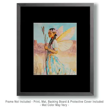 Pastel Desert Fairy - Southwest Fairies Wall Art Prints – 8″x10″ Artwork for 11″x14″ Frame