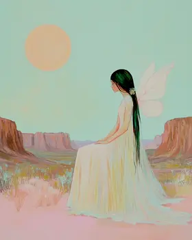 Pastel SW Fairy - Southwest Fairies Wall Art Prints – 8″x10″ Artwork for 11″x14″ Frame
