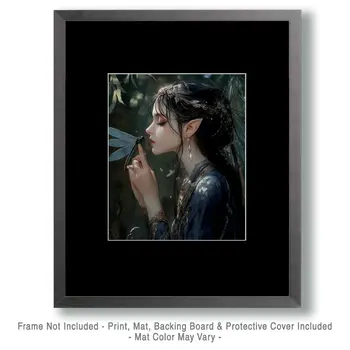 Fairy Mentors to Dragonfly - Fairies Wall Art Prints – 8″x10″ Artwork for 11″x14″ Frame