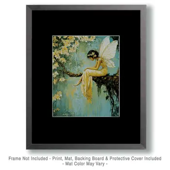 Melancholy Fairy - Fairies Wall Art Prints – 8″x10″ Artwork for 11″x14″ Frame