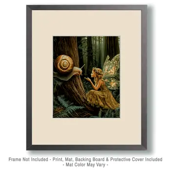 Fairy Besties - Fairies Wall Art Prints – 8″x10″ Artwork for 11″x14″ Frame