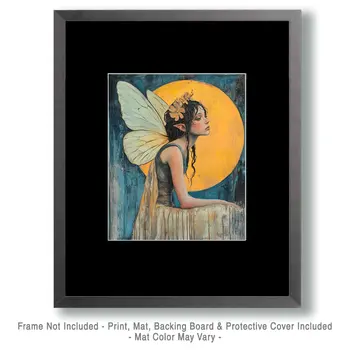 Meloncholy Fairy - Fairies Wall Art Prints – 8″x10″ Artwork for 11″x14″ Frame