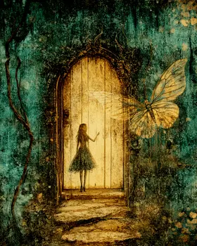 Fairy Guest - Fairies Wall Art Prints – 8″x10″ Artwork for 11″x14″ Frame