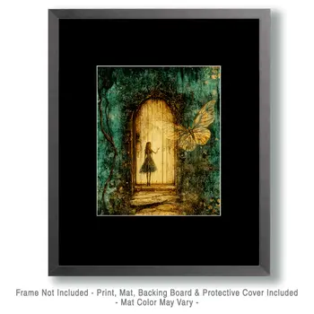 Fairy Guest - Fairies Wall Art Prints – 8″x10″ Artwork for 11″x14″ Frame