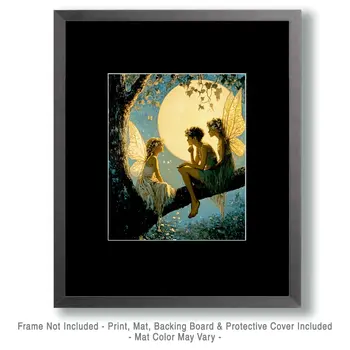 Fairy Meet-Up - Fairies Wall Art Prints – 8″x10″ Artwork for 11″x14″ Frame