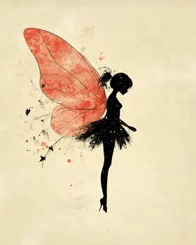Lone Fairy - Fairies Wall Art Prints – 8″x10″ Artwork for 11″x14″ Frame