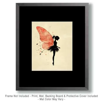 Lone Fairy - Fairies Wall Art Prints – 8″x10″ Artwork for 11″x14″ Frame