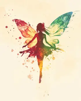 Pop-Art Fairy - Fairies Wall Art Prints – 8″x10″ Artwork for 11″x14″ Frame
