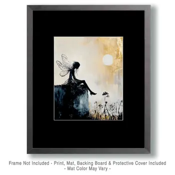 Fairy Tired of Waiting - Fairies Wall Art Prints – 8″x10″ Artwork for 11″x14″ Frame