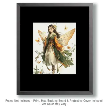 Fairy Guest - Fairies Wall Art Prints – 8″x10″ Artwork for 11″x14″ Frame