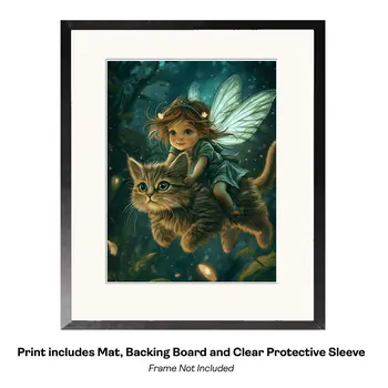 Fairy Besties - Fairies Wall Art Prints – 8″x10″ Artwork for 11″x14″ Frame