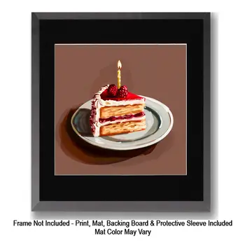 Birthday Cake 8”x8” Art Print Bistro Collection