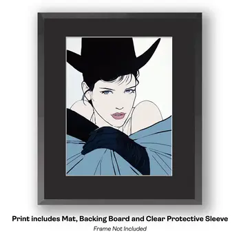 Black Gloved Cowgirl – Sophisticated Cowgirls 8″x10″ Artwork in 11″x14″