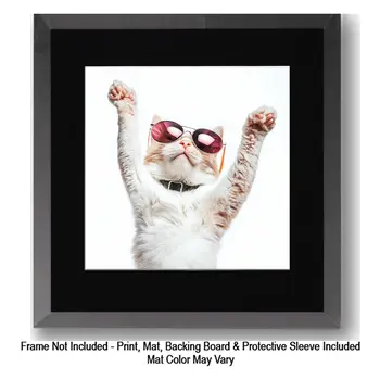 Hamster Wearing Sunglasses 8”x10” Art Print for an 11" x 14" Frame