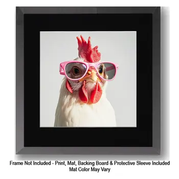 Mouse Wearing Sunglasses 8”x10” Art Print for an 11" x 14" Frame