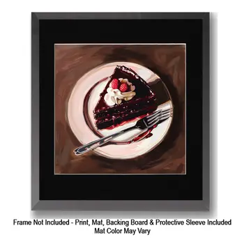Chocolate Cake 8”x8” Art Print Bistro Collection