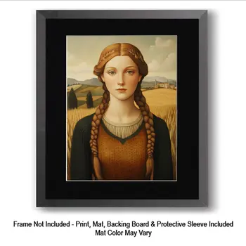 Citizen Freya the Norse Goddess Art Print with Mat