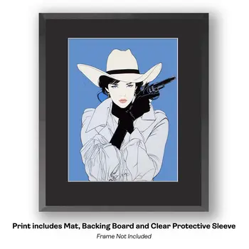 Black Gloved Cowgirl – Sophisticated Cowgirls 8″x10″ Artwork in 11″x14″