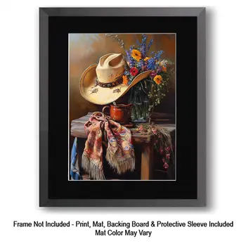 Cowgirl Still Life    – 8″x10″ Artwork in 11″x14″ Mat