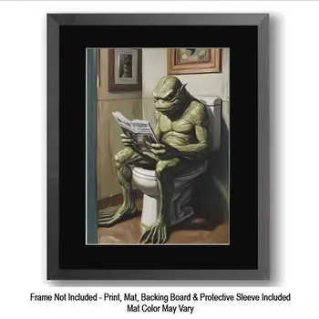 Chupacabra Buys A Bike - Monsters in Everyday Life Art Prints – 8″x10″ Artwork for 11″x14″ Frame