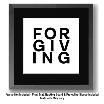 Forgiving, Eye Chart Art Wall Art Prints – 8″x10″ Artwork in 11″x14″ Mat