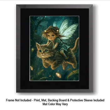 Fairy Besties - Fairies Wall Art Prints – 8″x10″ Artwork for 11″x14″ Frame