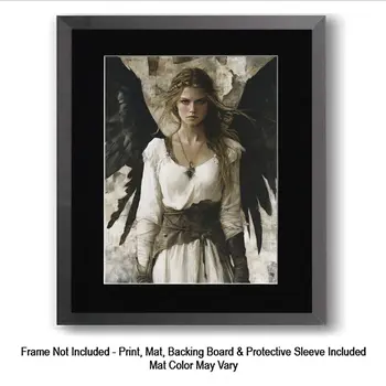 Fierce Freya the Norse Goddess Art Print with Mat