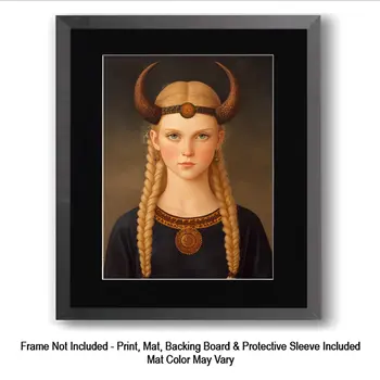 Freya Norse Deity Swirling and Twirling Wall Art with Mat
