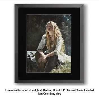Sweet Freya Norse Deity Wall Art with Mat