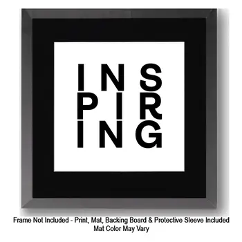 Inspiring, Eye Chart Art Wall Art Prints – 8″x10″ Artwork in 11″x14″ Mat