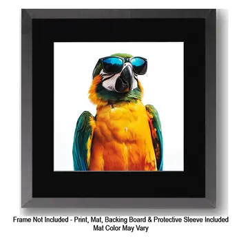 Mouse Wearing Sunglasses 8”x10” Art Print for an 11" x 14" Frame