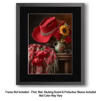 Boho Cowgirl Still Life  – 8″x10″ Artwork in 11″x14″ Mat