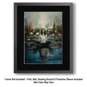 The Meditative Zone - Tranquility Art for Self-Care Home Decor Wall Art Prints – 8″x10″ Artwork – 11″x14″ Matte