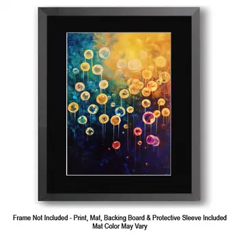 Upward Bubbles - Tranquility Art for Self-Care Home Decor Wall Art Prints – 8″x10″ Artwork – 11″x14″ Matte