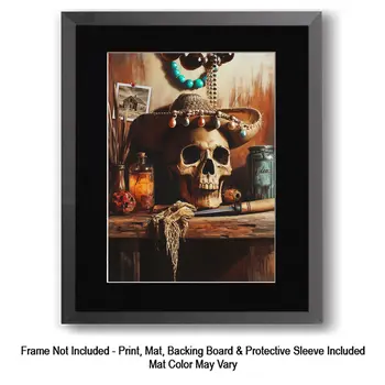 Western Skull Still Life  – 8″x10″ Artwork in 11″x14″ Mat