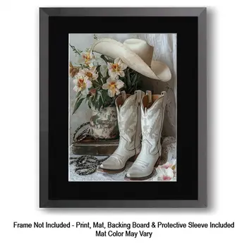 Vintage Green Western Still Life – 8″x10″ Artwork in 11″x14″ Mat