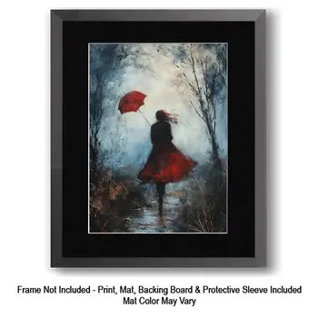 Windy Walk - Tranquility Art for Self-Care Home Decor Wall Art Prints – 8″x10″ Artwork – 11″x14″ Matte