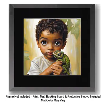 Girl with Siamese Cats: Big Eyes, Low Brow, High Brow Art Wall Prints 8"x10" for 11" x 14" Frames