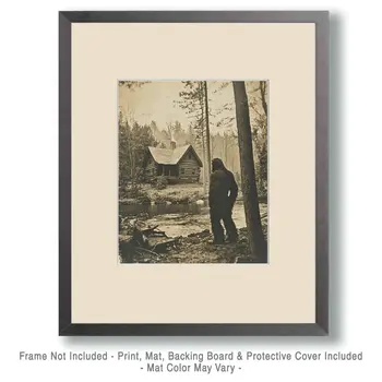 Bigfoot in a Tree Art Prints - 8"x10" Artwork for 11"x14" Frame