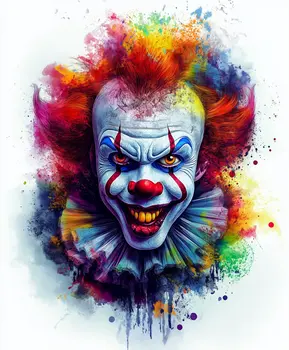 Ned Bly the Drippy Sarcastic Clown - Clown Low Brow Wall Art Prints - 8"x10" Art Print for 11"x14" Frame